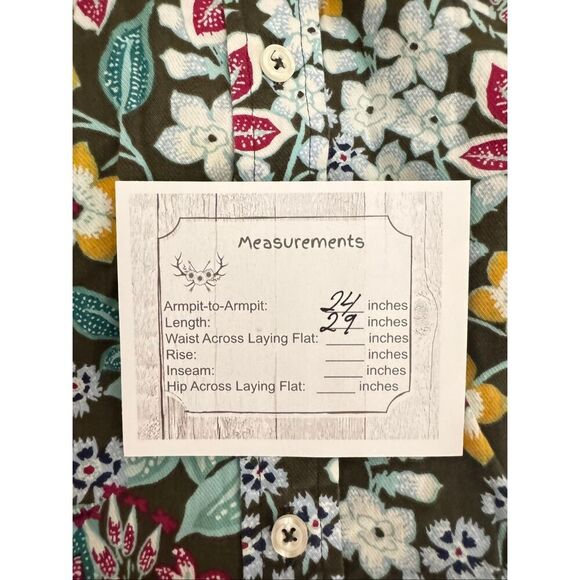 Talbots Cotton Blend Floral Lightweight Button-Up Shirt Plus Sz 2X #2499 - Picture 9 of 13